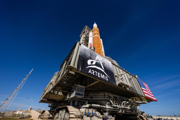 NASA’s Artemis II Rocket and Spacecraft Make Their Way to Launch Pad